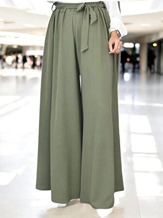 Yazlık Keten Kemerli Şalvar Pantolon