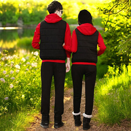 Kışlık Sevgili Kombini Şık Kadın Üçlü Eşofman