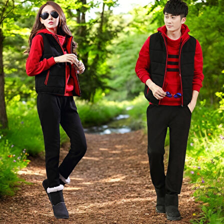 Günlük Kışlık Sevgili Kombini Tekli Erkek Eşofman Takımı