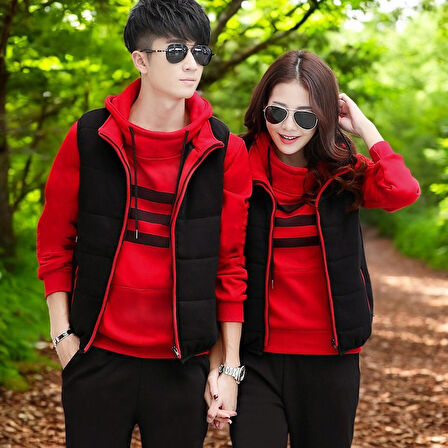 Günlük Kışlık Sevgili Kombini Tekli Erkek Eşofman Takımı