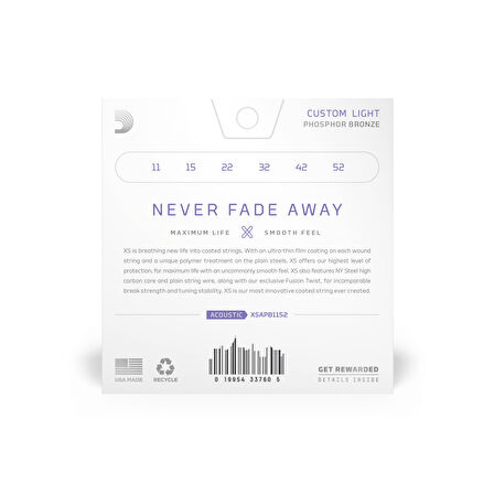 DADDARIO XSAPB1152 AKUSTİK GİTAR TEL SETİ, PB CUST LIGHT