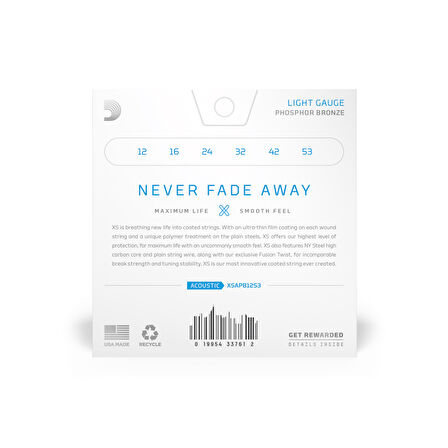 DADDARIO XSAPB1253 AKUSTİK GİTAR TEL SETİ, PB LIGHT