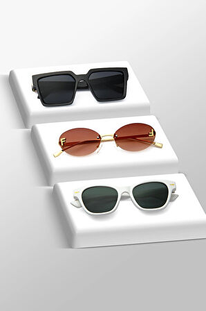 UNISEX GÜNEŞ GÖZLÜĞÜ 3'LÜ SET