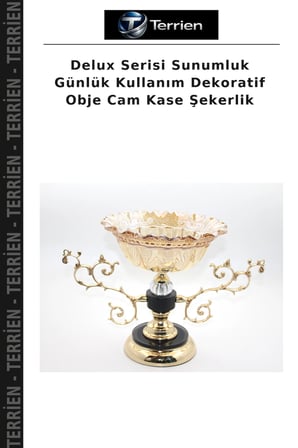Delux Serisi Sunumluk Günlük Kullanım Dekoratif Obje Cam Kase Şekerlik