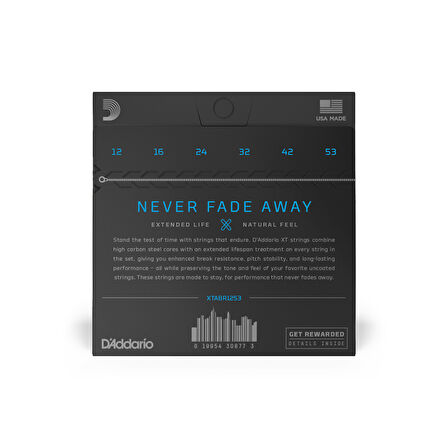 DADDARIO XTABR1253 AKUSTİK GİTAR TEL SETİ, 80/20 LIGHT