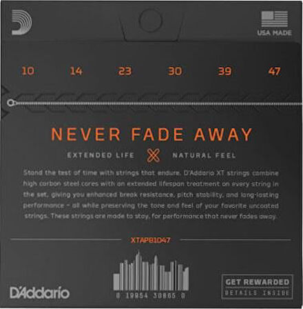 DADDARIO XTAPB1047 AKUSTİK GİTAR TEL SETİ, PHOSPHOR BRONZE, LIGHT COATED