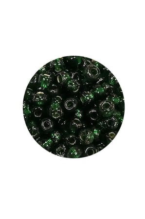 Dökme Cam Kum Boncuk Büyük Boy (6/0) 4 mm - 60 Gram - Şeffaf Koyu Yeşil - BNC136