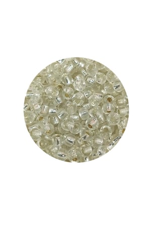 Dökme Cam Kum Boncuk (8/0) 3 mm - 60 Gram - Şeffaf Gümüş - BNC201