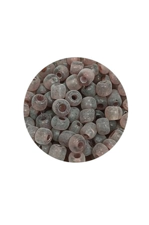 Dökme Cam Kum Boncuk Büyük Boy (6/0) 4 mm - 20 Gram - Şeffaf Gri - BNC105