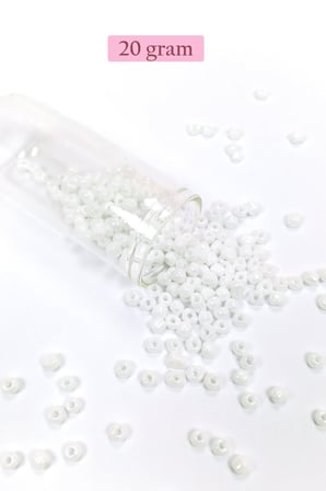 Dökme Cam Kum Boncuk Büyük Boy (6/0) 4 mm - 4 Renk - Toplam 80 Gram - BNC407