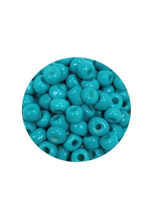 Dökme Cam Kum Boncuk Büyük Boy (6/0) 4 mm - 20 Gram - Camgöbeği Yeşili - BNC082