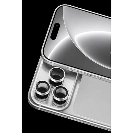 Newface Apple İphone 18 Pro Max Raze Metal Kamera Lens - Gümüş