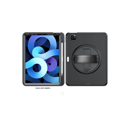 Apple Uyumlu İpad Pro 11 (2018) Kılıf Hand Strap Tablet Kılıfı - Siyah
