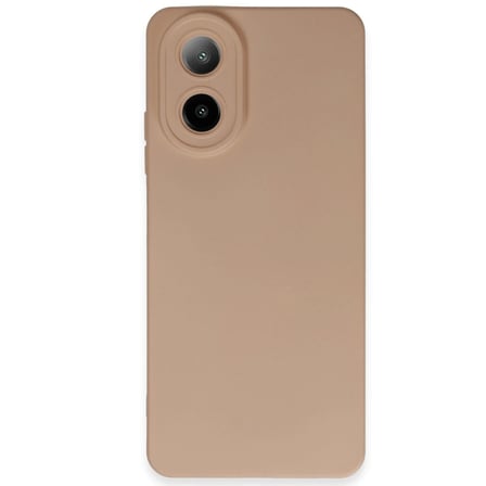 Oppo A38 Kılıf Nano İçi Kadife Silikon - Pudra