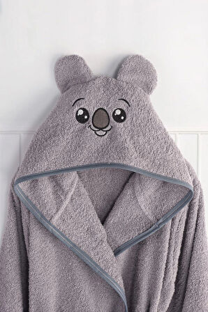 Unisex Koala Desenli Çocuk Bornozu