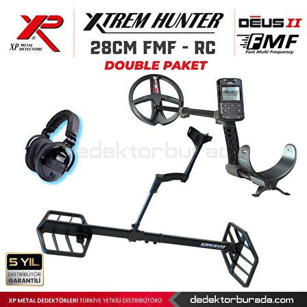Xtrem Hunter Dedektör - 28cm FMF  DOUBLE PAKET WSAII XL Kulaklıklı