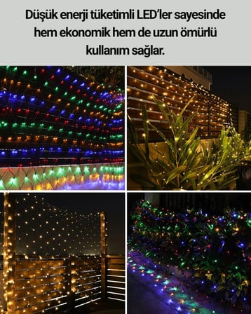 Dekoratif LED Çelenk Işık 8 Farklı Aydınlatma Modu