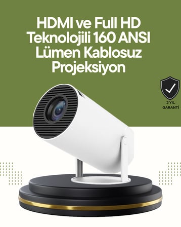 HDMI ve USB Girişli Uzun Ömürlü Ampullü Projeksiyon -