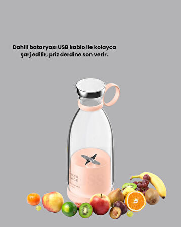 Taşınabilir USB Şarjlı Taze Meyve Suyu Blender