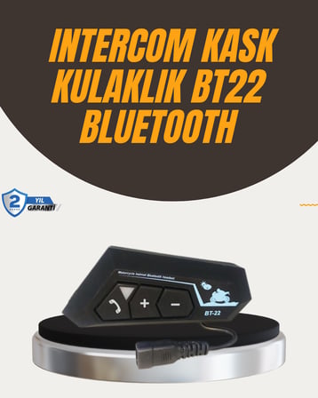 Su Geçirmez BT22 Bluetooth Kask Kulaklığı GPS ve Müzik Uyumlu
