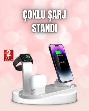 Qi Destekli Tüm Cihazlarla Uyumlu Kablosuz Şarj Ünitesi -