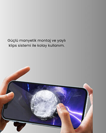 RGB Işıklı Sessiz Fanlı Telefon Soğutucu