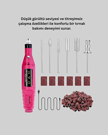 USB Şarjlı Çok Fonksiyonlu Tırnak Bakım Cihazı
