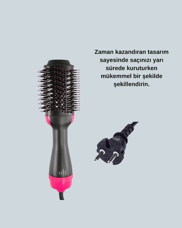 Oval Tasarımlı Profesyonel Fönlü Saç Şekillendirici -