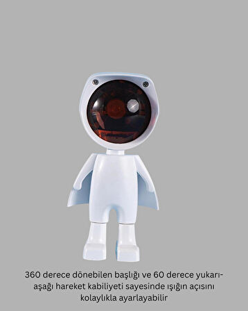 USB Şarjlı Taşınabilir Gün Batımı Projektör Lambası