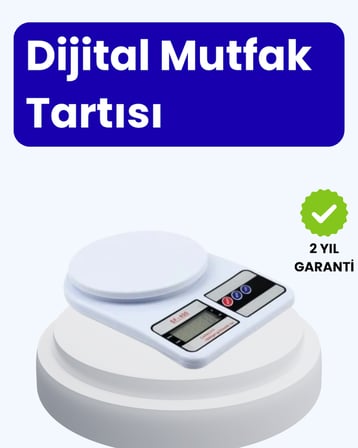 Dijital Mutfak Terazisi 10kg Kapasiteli 1g Hassasiyetli