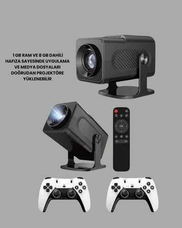 450 Ansi Lümen, 4K Destekli Kompakt Ev Projektörü