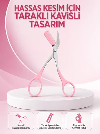 Kaş, Kirpik ve Tırnak Çevresi Temizliği İçin Çok Fonksiyonlu Makas Yeni Nesil