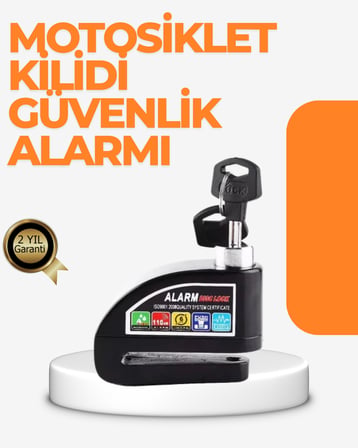 Alarm Sensörlü Disk Kilidi Motosiklet Scooter Bisiklet Güvenlik -