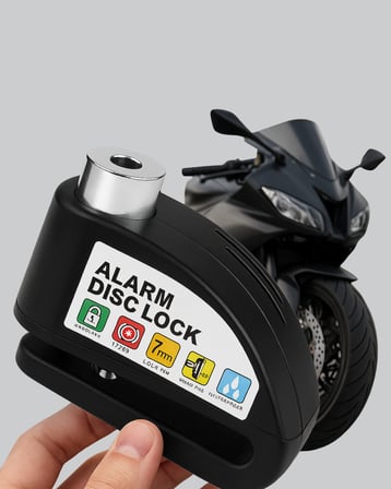 Su Geçirmez Alarm Disk Kilidi Motosiklet Scooter Bisiklet Güvenlik -