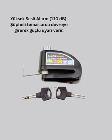 Ekonomik Alarm Disk Kilidi Motosiklet Scooter Bisiklet Güvenlik