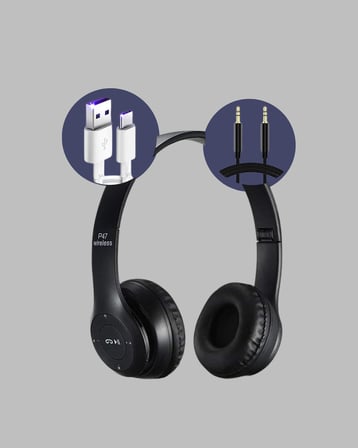 Ayarlanabilir Baş Bandı ve Yumuşak Kulak Yastıklı Bluetooth Kulaklık -