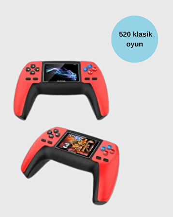 Nostaljik Mini GamePad | 520 Hazır Oyun, Tak ve Oyna
