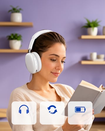 Katlanabilir Bluetooth Kulaklık 400 mAh XUCZP9PLUSS-6