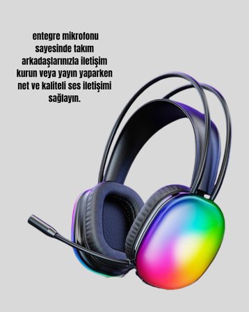 Konforlu Tasarımlı Kablosuz Gaming Kulaklık – Uzun Pil Ömrüyle -