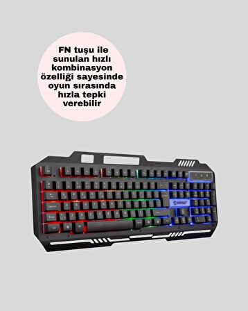 PG8018 LED Aydınlatmalı Mekanik Klavye Mouse – Oyunlarda Üstün Performans