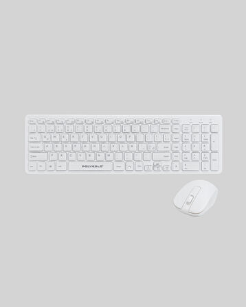 Ergonomik Kablosuz Klavye Mouse Takımı - Tam Boy, Sessiz ve Güvenilir