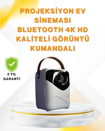Ultra HD Çözünürlüklü Taşınabilir Projektör – 1920x1080 Piksel Görüntü Kalitesi -