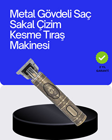 Dayanıklı Çelik Kafa ve Güçlü Motorlu Saç Sakal Makinesi