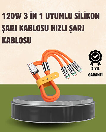 Çoklu Cihaz Dostu 120 W Hızlı Şarj Kablosu – Tek Kablo ile Her Cihaz Elinizin Altında