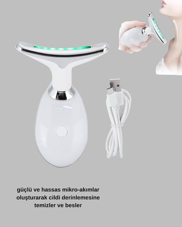 Kırışıklık Önleyici Güzellik Cihazı | Mikro Akım Masaj ve Isı Terapisi -