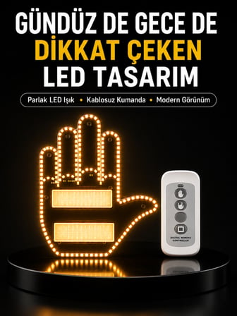 Araç İçin Eğlenceli LED El İşareti Işığı -