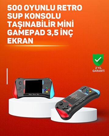 500 Oyunlu El Tipi Taşınabilir Oyun Konsolu – Şarjlı ve TV Bağlantılı Model