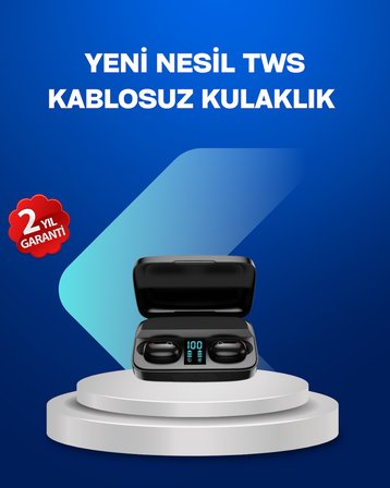 A10s TWS Bluetooth 5.0 Kablosuz Kulaklık 1800 mAh Şarj Kutulu -