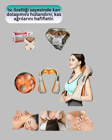 Isıtmalı Ovmalı Masaj Aleti Kas Gevşetici ve Kan Dolaşımı Düzenleyici