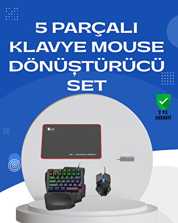 Profesyonel Mobil Oyun Seti | Yüksek DPI Mouse + Ergonomik Klavye